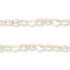 TQ zoetwaterparels nugget rond 6-7x5mm Natural white
