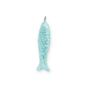 DQ&reg; Grieks keramiek hangers sardine Turquoise blue