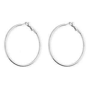 Roestvrij stalen (RVS) Stainless steel oorbellen&nbsp;/&nbsp;creolen Silver