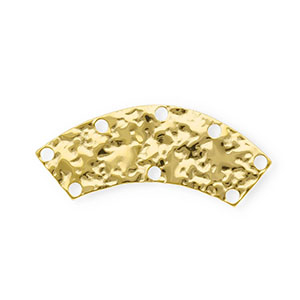 BY31&reg; Roestvrij stalen (RVS) Stainless steel onderdelen tussenstuk boog met 8 oogjes Gold