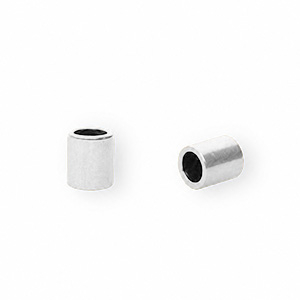 Roestvrij stalen (RVS) Stainless steel onderdelen eindkap &Oslash;2.5mm Silver