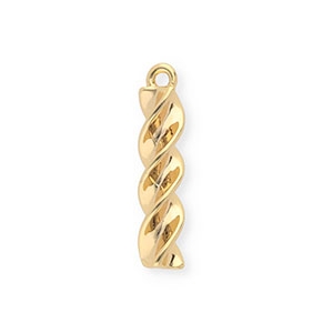 BY31&reg; Eco-brass metaal bedels fusilli pasta Gold