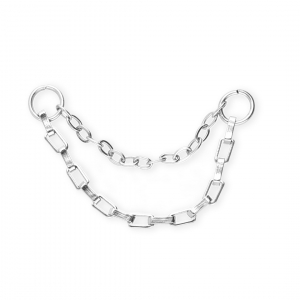 BY31&reg; Roestvrij stalen (RVS) Stainless steel jasseron bedels / tussenstuk duo layer Silver