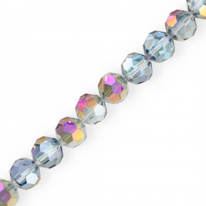Top Facet kralen rond 16 mm Silver-AB coating