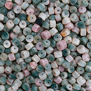 Natuursteen kralen kwarts disc 4x2mm Multicolour green