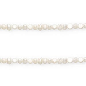 Imperfecte zoetwaterparels nugget rond 5-6mm Natural white