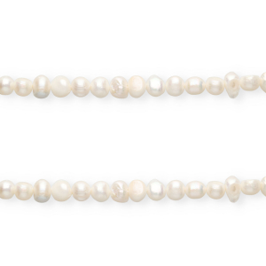 Imperfecte zoetwaterparels nugget rond 8-9mm Naturel white