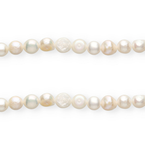 Imperfecte zoetwaterparels nugget rond 9mm Natural white