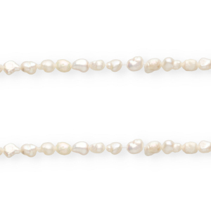 Imperfecte zoetwaterparels nugget ovaal 8x5-6mm Natural white