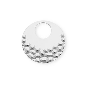 Roestvrij stalen (RVS) Stainless steel bedels rond Silver