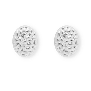 Roestvrij stalen (RVS) Stainless steel onderdelen  oorbellen / oorstekers ovaal met oogje Silver