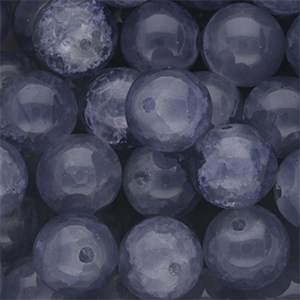 12 mm glaskralen Denim blue