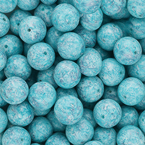 14 mm glaskralen Multicolour blue