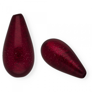 Super Polaris Elements kralen druppel vorm shiny Berry wine red