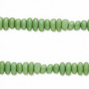 Kralen keramiek kiezelvormig Forest green