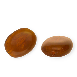 Acryl kralen ovaal Brown-camel brown-white marble