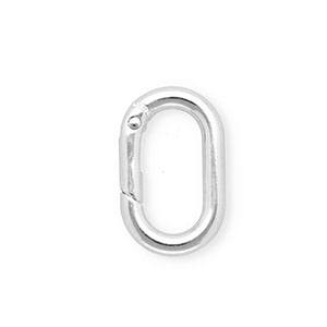 Onderdelen sleutelhanger clasp ovaal Silver