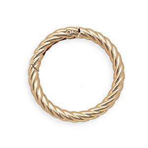 Onderdelen sleutelhanger clasp rond twisted Gold