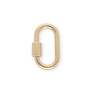 Onderdelen sleutelhanger slot ovaal Gold