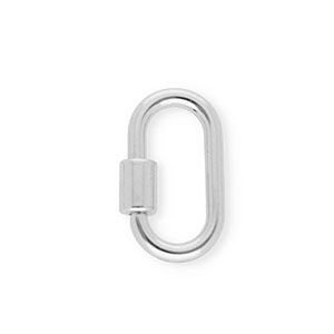 Onderdelen sleutelhanger slot ovaal Silver