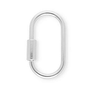 Onderdelen sleutelhanger slot ovaal Silver