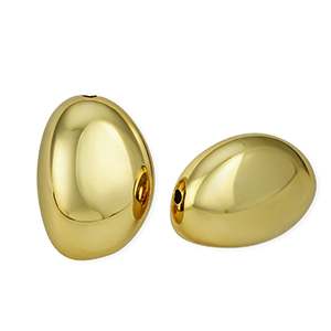 Acryl kralen ovaal Gold