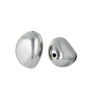 Acryl kralen ovaal Silver
