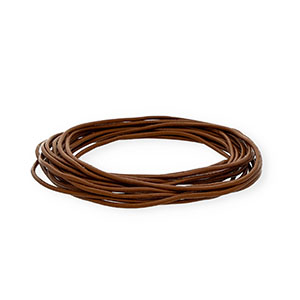 leer rond 2mm Dark brown