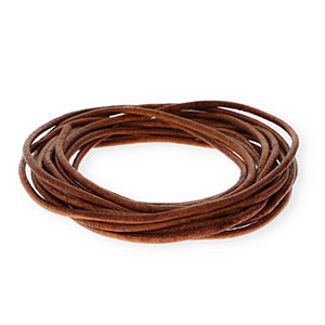 leer rond 3mm Brown