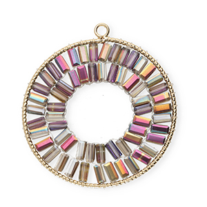 Top facet hangers rond Gold-transparent-AB coating
