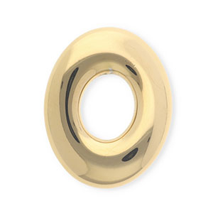 Roestvrij stalen (RVS) Stainless steel onderdelen bedels / tussenstuk ovaal Gold