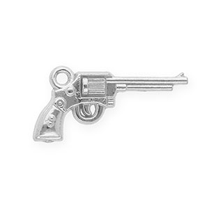 Roestvrij stalen (RVS) Stainless steel bedels revolver Silver