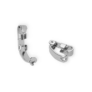 Roestvrij stalen (RVS) Stainless steel onderdelen buighanger met kliksluiting Silver