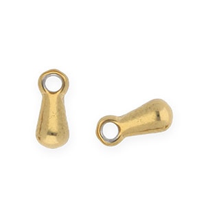 Roestvrij stalen (RVS) Stainless steel onderdelen end tag druppel Gold