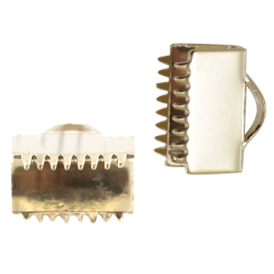 Onderdelen DQ metaal lintklem 8mm Gold