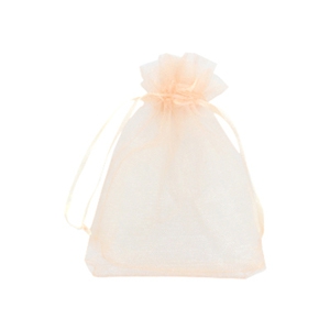Sieraad zakje organza 9x12cm Apricot peach