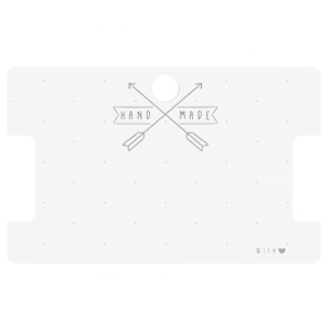 Sieraden kaartjes "hand made" Off white
