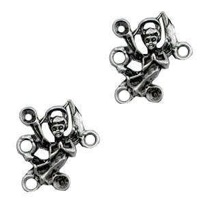 Bedels TQ metaal engel tussenstuk/setting voor Swarovski PP32 Antiek zilver