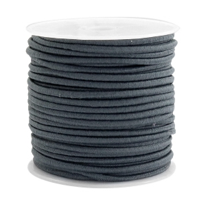 Gekleurd elastisch draad 2.5mm Dark grey