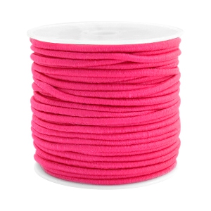 Gekleurd elastisch draad 2.5mm Fuchsia pink