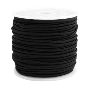 Gekleurd elastisch draad 1.5mm Black