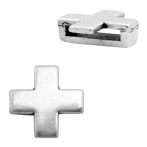 Onderdelen TQ metaal schuiver ✚plus Antiek zilver