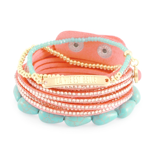 Luxe ketting en armbanden set in prachtige kleuren