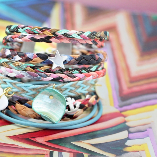 Maak verassende sieraden met plat koord gevlochten 5 mm en geweven waxkoord!!