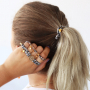 Maak leuke armbanden en haarelastieken met stitched elastisch lint leopard: