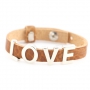 Trendy Cuoio en Love Crystal armbanden gecombineerd met metalen letter schuivers!