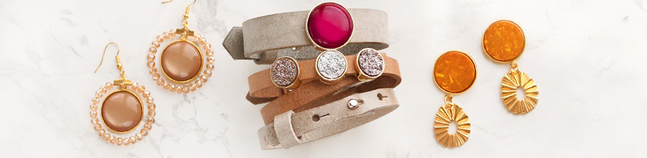 Cuoio setting / slider Cuoio setting / slider voor 15mm leer en 20mm cabochon