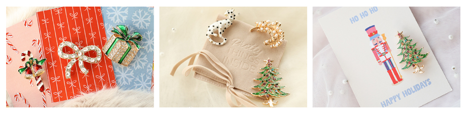 Nieuwe prachtige serie broches, pins & sieradenkaartjes