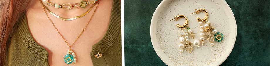 Wow! Nieuwe schitterende acryl kralen met gouden details