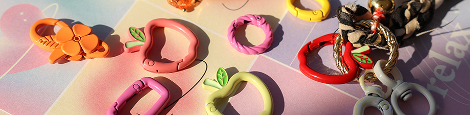 Must-have gekleurde sleutelhanger onderdelen Must-have gekleurde sleutelhanger onderdelen